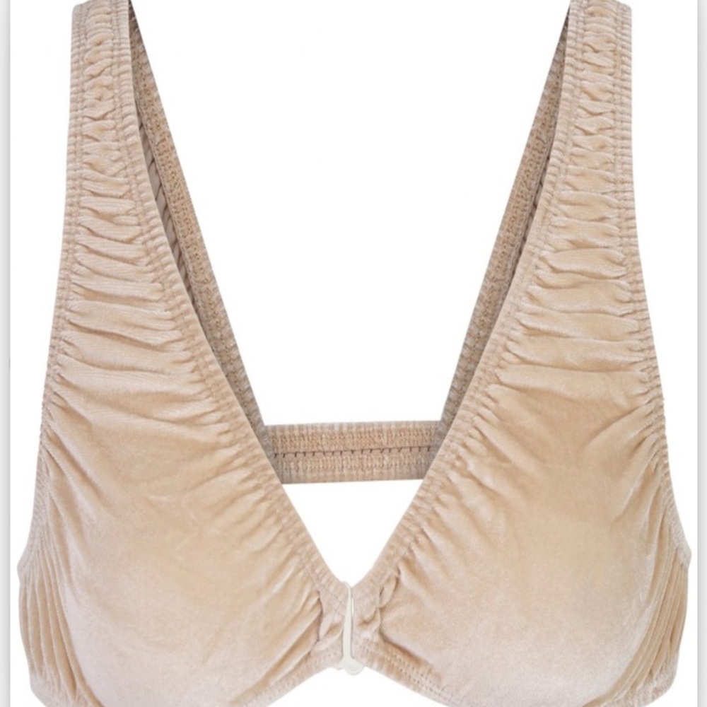 SKIMS PLUNGE VELOUR BRA